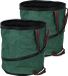 Pro Garden Pop-up Tuinafvalzak 2x - Opvouwbaar - Rond - Groen - 165 Liter