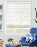 Chicology Romeinse tinten, raambehandelingen, raamschermen voor thuis, 23" B X 64" H, Pacific White (semi-sheer/lichtfiltering)