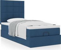Maison Exclusive - Lit plateforme avec matelas, bleu, 90x200 cm, textile