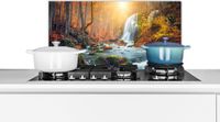 KitchenYeah Spatscherm keuken 70x30 cm Waterval - Aluminium