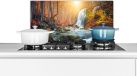 KitchenYeah Spatscherm keuken 70x30 cm Waterval - Aluminium