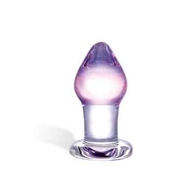 Glas - Amethyst Rain Glazen Butt Plug