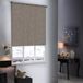 MADECOSTORE Verduisteringsrolgordijn, ondoorzichtig, met pailletten, 64 x 190 cm, taupe