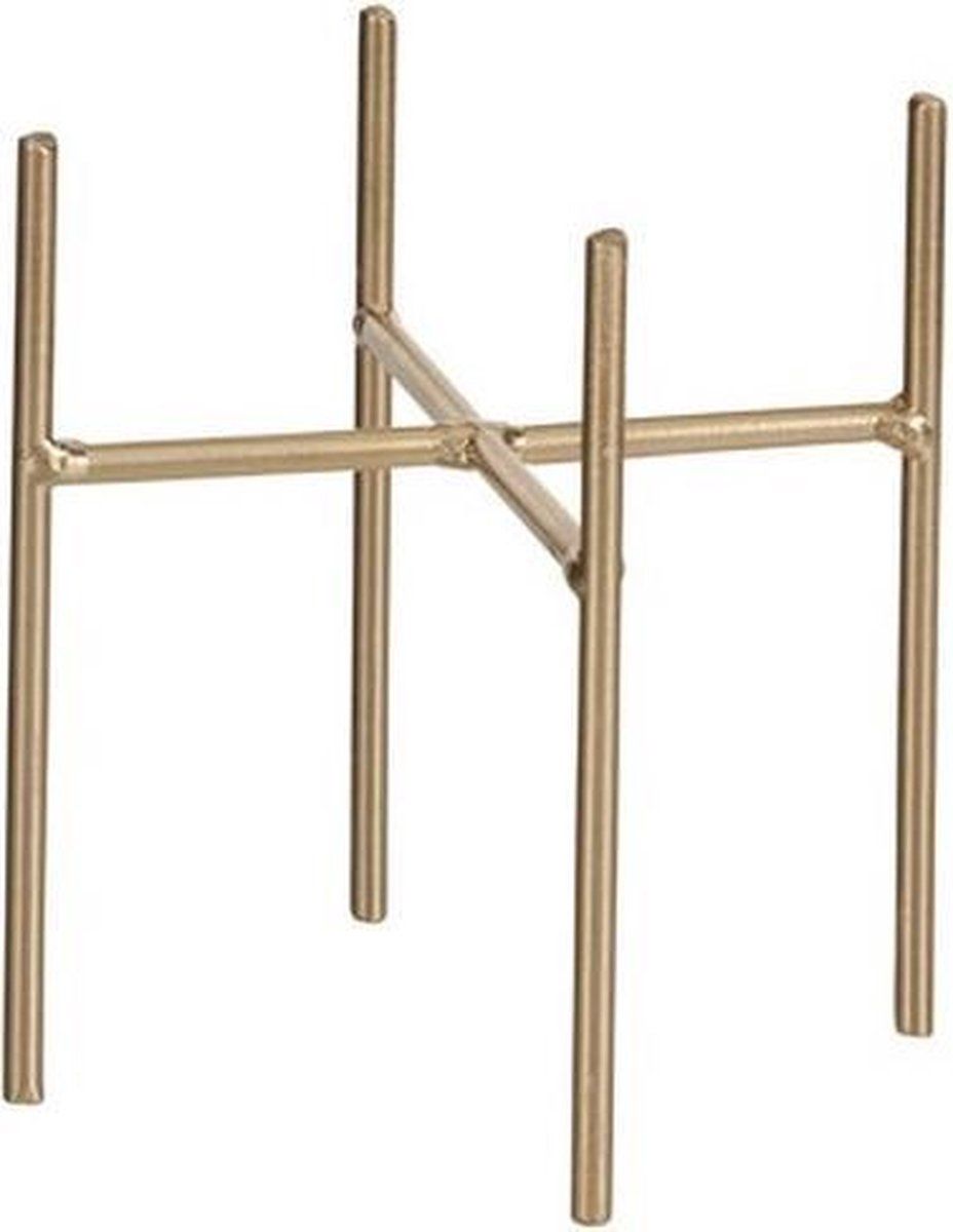 Mica Decorations Plantenstandaard/voet Ascot goud 14 x 14 cm