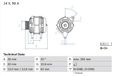 BOSCH 0 986 049 610 Lichtmaschine Generator LiMa 90A 14V für FIAT PUNTO (188) Doblo Cargo (223) Doblo Kombi (119, 223) STILO (192) Strada Pickup (178)