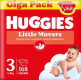 Huggies Little Movers baby luiers, Maat 3 (4 tot 9 kg), 168 luiers met Disney© designs, Giga pack