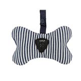 Puppia PARA-WB1523-SN-FR gestreepte marineblauwe bobby-afvalzakdispenser, huisdierafvalzak, eenheidsmaat