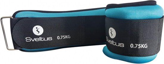 Sveltus Enkel- of polsgewichten - 750 gram - Lichtblauw - 2 stuks