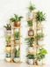 Merkloos Houten Plantentafel - Plantenrek - Plantenzuil - Plantenstandaard - 6 lagen - 7 planten - Binnen - 40 x 20 x 122 - Tot 40 kg belastbaar