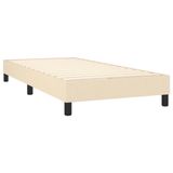 VidaXL Boxspringbed met matras, crème kleur, 120x200 cm, stoffen bekleding