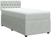 vidaXL Boxspring met matras fluweel lichtgrijs 80x200 cm