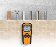 Handy Digitale Multidetector Voor Metaal Hout En Stroomkabels - Wandscanner Met Groot Display - Detectiediepte Tot 10cm - Nauwkeurigheid ±10mm - Inclusief 9V Batterij En Draagtas - IP54 - Verkoopeenheid 1 Stuk [10040]