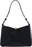 FURLA Sfera Leren Schoudertas Nero Zwart