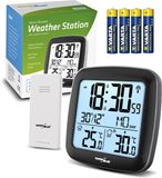 GreenBlue GB542 - Weerstation - draadloos met DCF, kalender en alarm - set met 4x AAA alkaline batterij