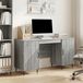 Maison Exclusive Bureau Sonoma Gris 142,5 x 50 x 75 cm Panneaux de Particules