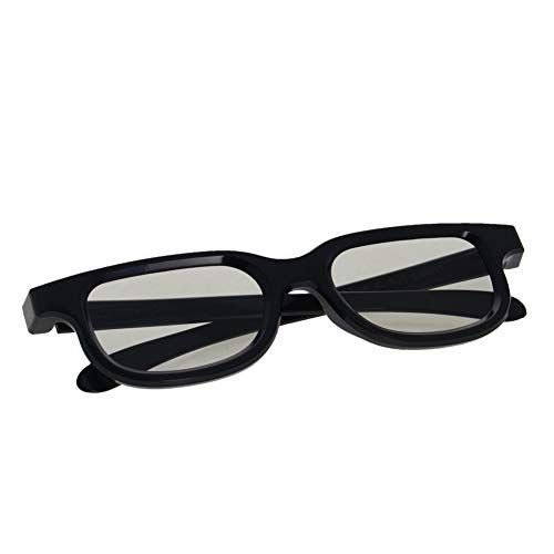 Othmro 3D Gepolariseerde Glazen Zwarte Plastic Frame Hars Lens Grijze Kleur Lens voor Bioscoop 5 STKS
