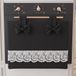 PETTI Artigiani Italiani - Elegante ovenhoes, shabby chic ovendeken in effen kleur met Sangallo kanten ruches en strikken, katoenen ovendeken, ovendeken 50 x 42 cm