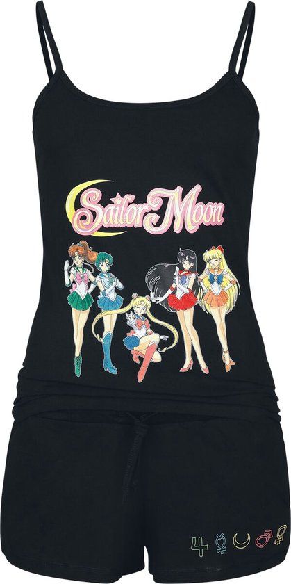 Sailor Moon Group Pyjama zwart Katoen - Mouwloos Vrouwen XXL