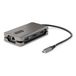 StarTech.com USB-C Multiport Adapter, 4K 60Hz HDMI/DP, 3-Port USB Hub, 100W Power Delivery Pass-Through, GbE, Travel Docking Station met Charging, Mini Dock, 30cm Wrap-Around Kabel
