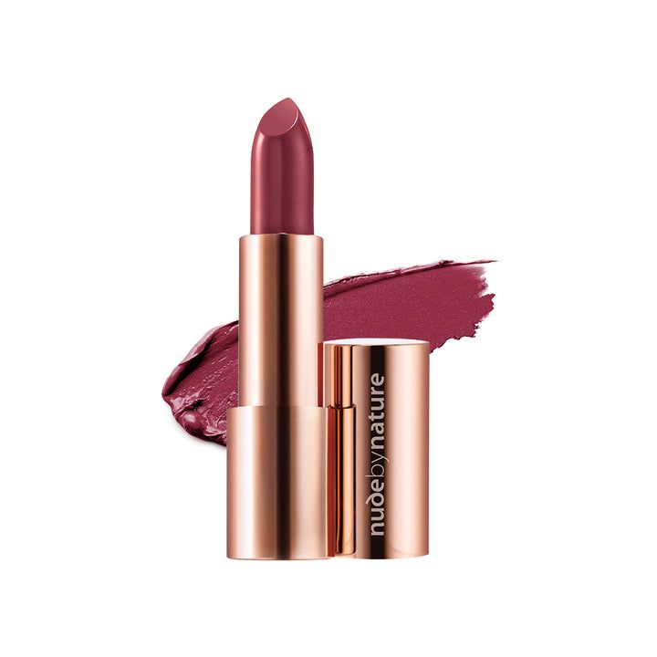 Nude by Nature Moisture Shine Lipstick - 07 Deep Plum - 4g
