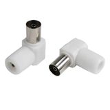 Seki IEC coaxiale hoekbus 10-delige set – antenne-adapter voor tv-antenne, coaxkabel, ontvanger en satelliet-installaties – ruimtebesparende 90° aansluiting voor stabiele signaaloverdracht