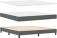 vidaXL Boxspringbed met hoofdeinde Donkergrijs 180 x 200 cm Stof