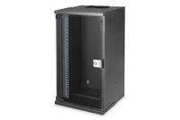 DIGITUS netwerkkast 10-inch - 12 HE - wandmontage - niet gemonteerd - HxBxD 591x316x298mm - draagvermogen 30kg - bruikbare diepte 254mm - IP20 beschermingsklasse - SOHO Pro serie - zwart