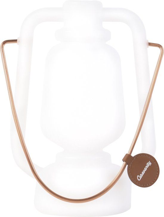 QAZQA Storm Mini LED Outdoor Table Lamp - White - 22cm