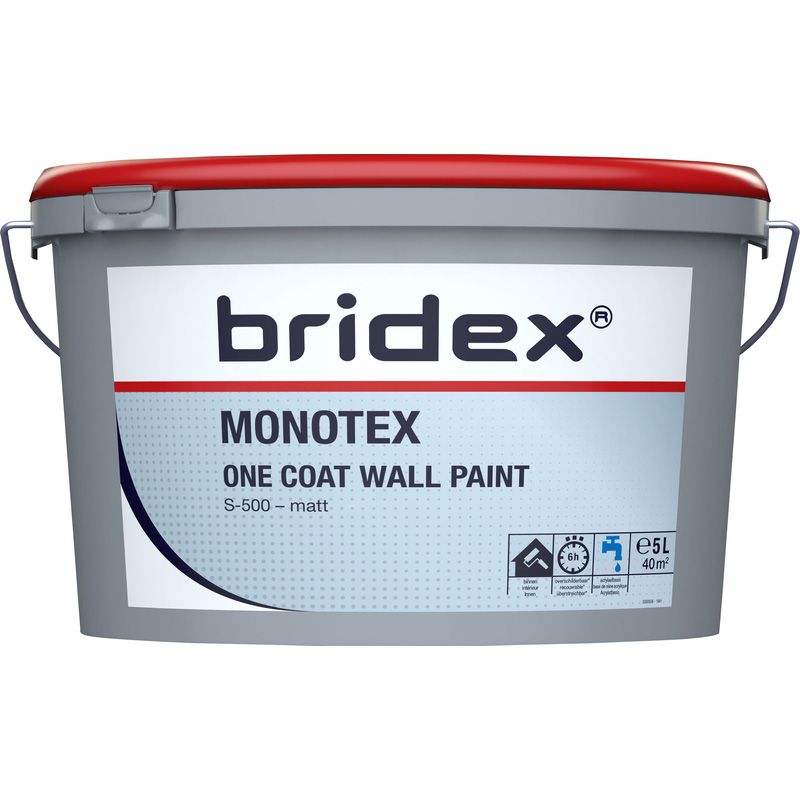 Bridex Monotex muurverf extra dekkend mat 5L RAL9016
