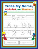 Trace My Name Alphabet and Numbers Workbook for Karl