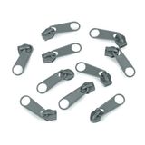cyclingcolors 10 x ritssluitingschuivers vervanging reparatieset voor rits hoofd nr. 5 schuivers voor kleding tassen jassen tassen koffer jeans, grijs