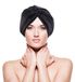 Satin hair wrap for protection of curly hair during the night