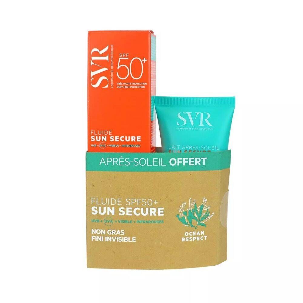 SVR SVR Sun Secure Fluide Spf50+ + Aftersun Gratis 2x50 ml