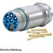 Hummel Set Inkl. Kontakte M23 Hybrid Inox Kupplungssteckverbinder, Crimp Gerade Polzahl 3+4+4+pe, Stift Klemmbereich 7,0mm - 12,0mm - 1 Stück