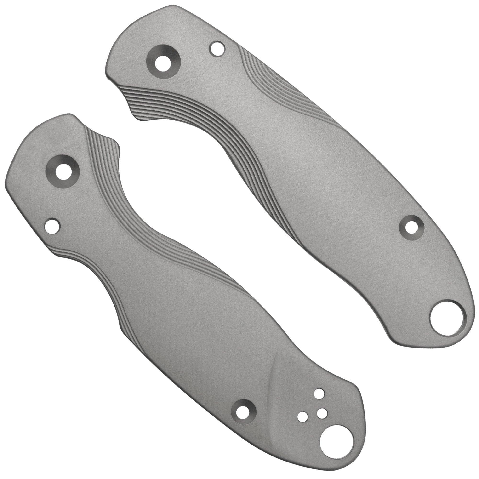 Flytanium Flytanium Spyderco Para 3 Scales, Lotus Blasted Titanium