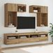 Maison Exclusive - Meuble TV mural, 6 pièces, 100 x 30 x 40 cm, en bois de récupération