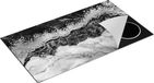 Chefcare Inductie Beschermer Abstracte Kunst - Zwart Wit - 95x55 cm
