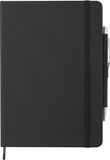 Merkloos Notitieboek A5 - Notebook - Notitieboeken - Schrift - Hardcover - Met pen - Kunstleer - Zwart