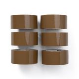 PENNELLIFICIO 2000 6 plakband voor verzending en verhuizing, scheurvast, bruin, afmetingen 50 mm x 66 m