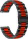 Strap-it Stalen schakel bandje 20mm - RVS bandje geschikt voor / Galaxy Watch / Galaxy Watch Active & Active2 40 & 44mm - Amazfit GTS / Bip - - Zwart/rood - Geschikt voor Samsung Galaxy Watch 41mm/42mm