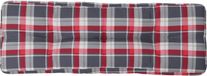 vidaXL Palletkussen - 120x40x12 cm - Stof - Rood Ruitpatroon