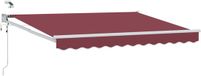 vidaXL Parasol extérieur rétractable électrique Bordeaux 3,5 x 2,5 m