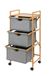 WENKO Waskar Bahari, met 3 uitneembare manden, van 100 polyester, 44 x 96 x 34 cm, natuur/grijs, bamboe, bruin