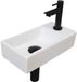INK - Fonteinpack Porselein Rechts incl. Fonteinkraan - Design Sifon - Design Plug en Montageset - 360x180x90 Mm - Mat Wit/mat Zwart