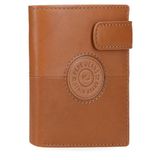 Pepe Jeans Cracker verticale portemonnee met kaartenvak en kliksluiting, beige, leer