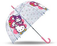 Kids Hello Kitty Transparante Bell-Paraplu – 46 cm – Kinderparaplu