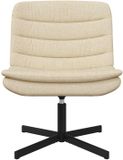vidaXL Draaistoel Crème Stof 63 x 75 x 76 cm