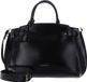 Coccinelle Kliche Shiny Calf Leather Handbag Noir Zwart