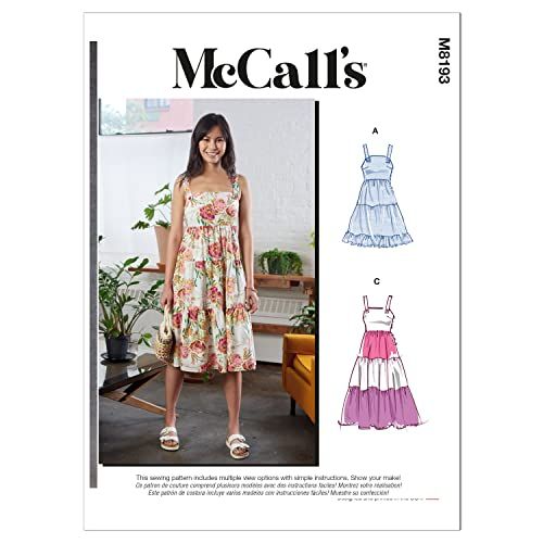 McCalls naaipatroon M8193F5 F5 (16-18-20-22-24) Misses' Jurken, Multi Colour