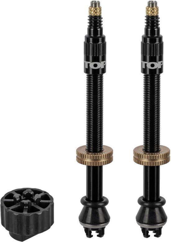 Topeak TurboFlow Valve Kit - 80mm Black Polyester